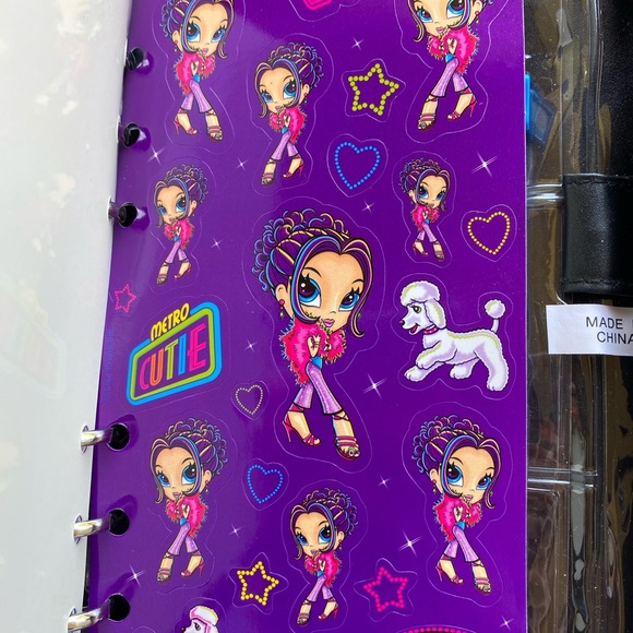 Lisa frank ring binder glamour girl - Picture 7 of 14